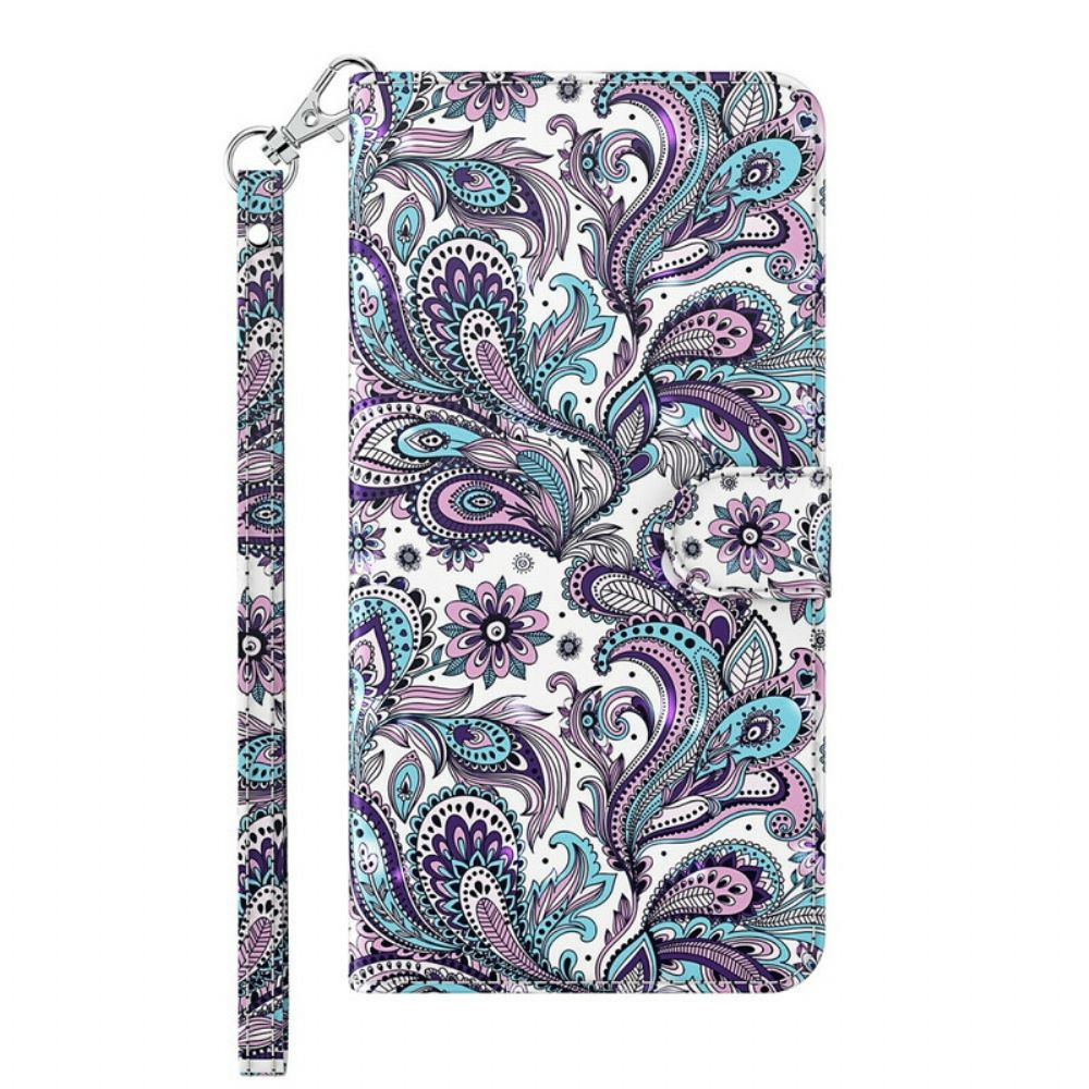 Flip Case Für Samsung Galaxy A12 / M12 Blumenmuster