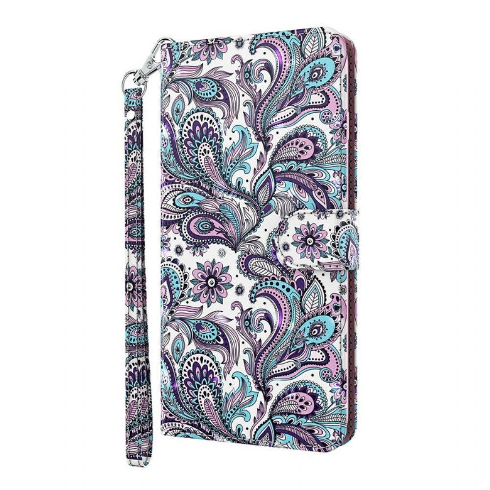 Flip Case Für Samsung Galaxy A12 / M12 Blumenmuster