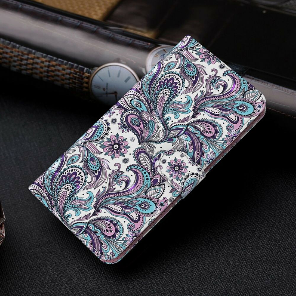 Flip Case Für Samsung Galaxy A12 / M12 Blumenmuster