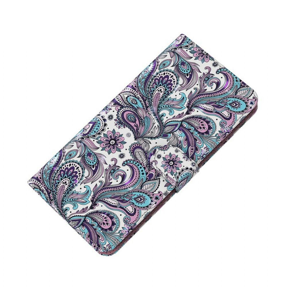 Flip Case Für Samsung Galaxy A12 / M12 Blumenmuster