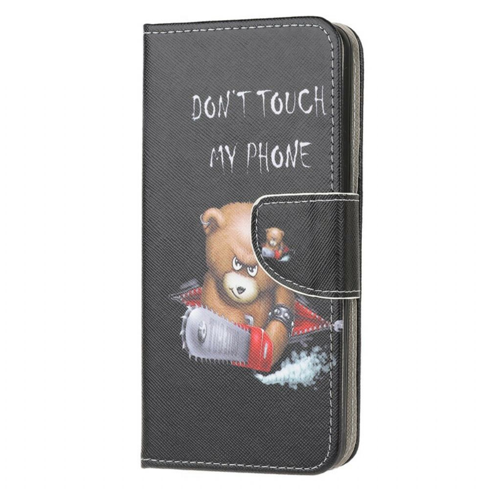 Flip Case Für Samsung Galaxy A12 / M12 Gefährlicher Bär