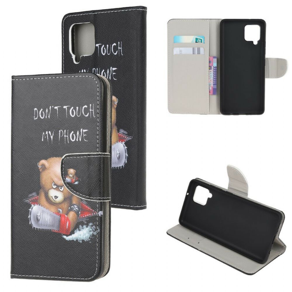 Flip Case Für Samsung Galaxy A12 / M12 Gefährlicher Bär