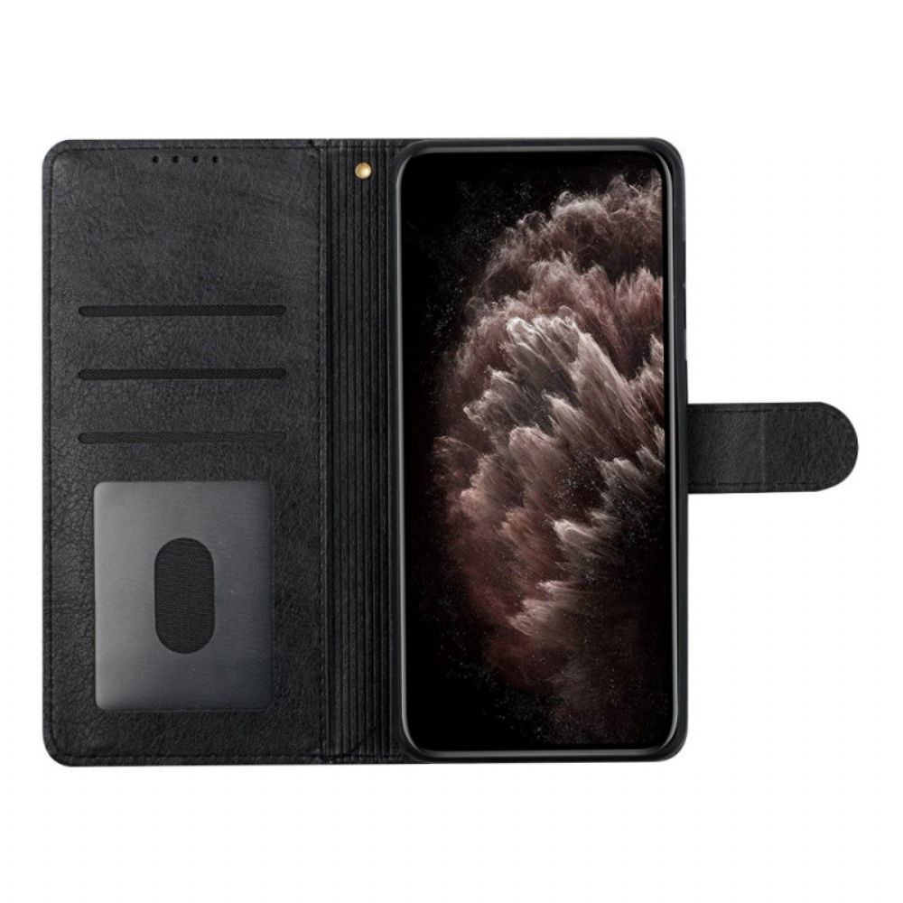 Flip Case Für Samsung Galaxy A12 / M12 Silhouette Aus Kunstleder