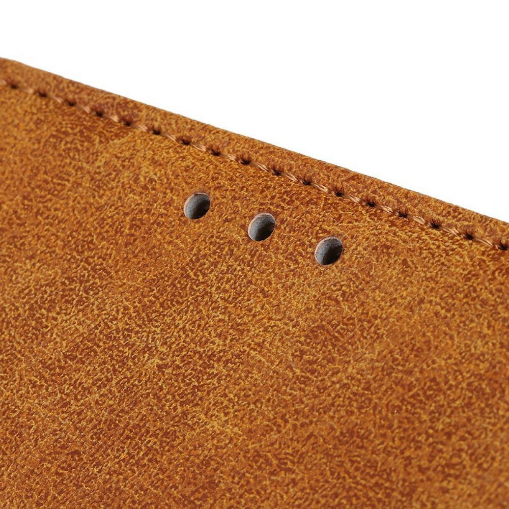 Flip Case Für Samsung Galaxy A12 / M12 Flip Case Vintage Magnetklappe