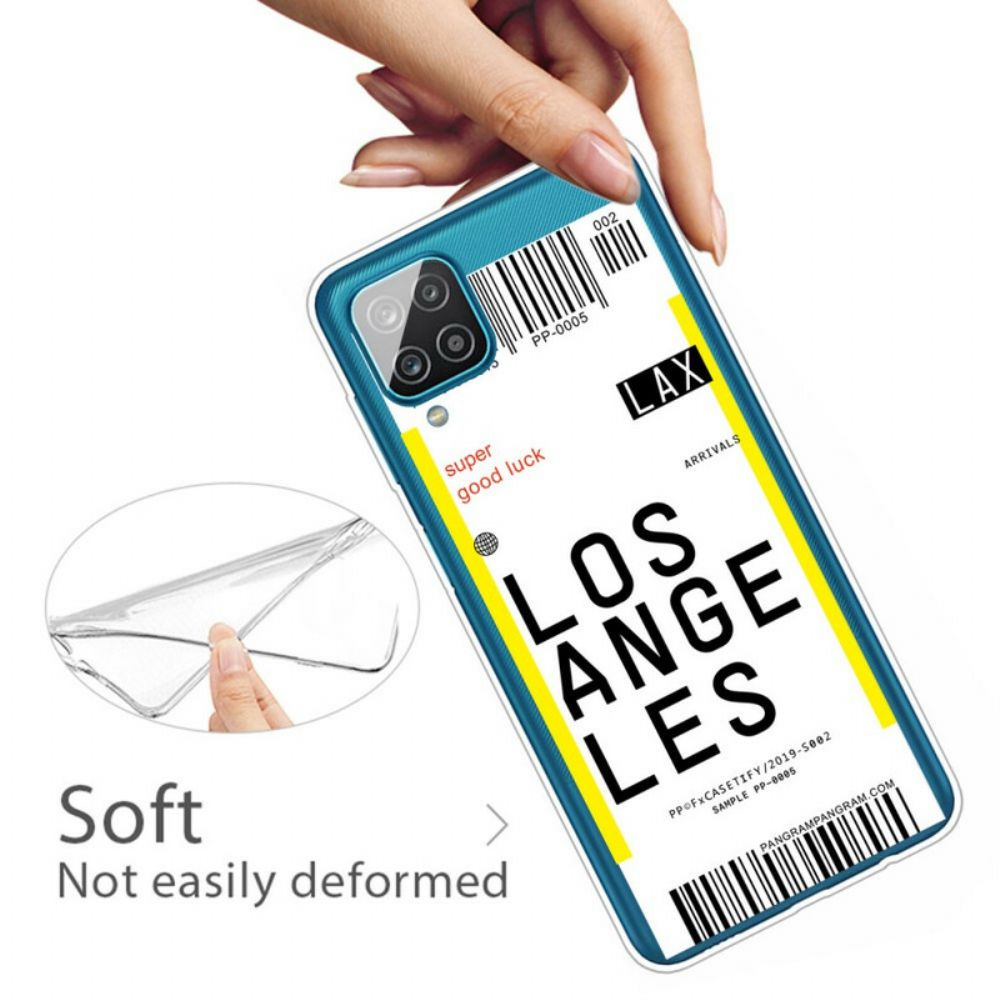 Handyhülle Für Samsung Galaxy A12 / M12 Bordkarte Nach Los Angeles
