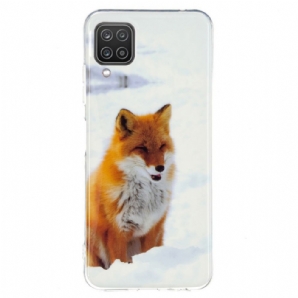 Handyhülle Für Samsung Galaxy A12 / M12 Fluoreszierender Fuchs