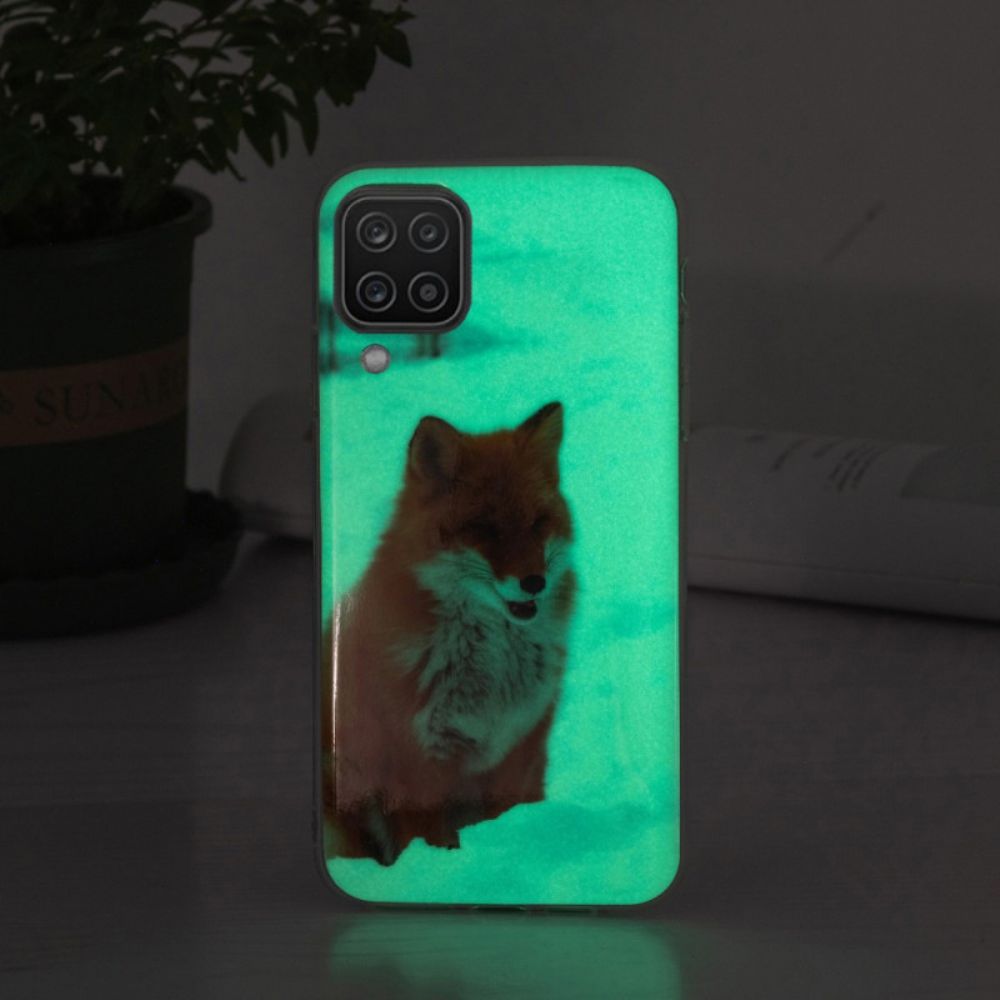 Handyhülle Für Samsung Galaxy A12 / M12 Fluoreszierender Fuchs