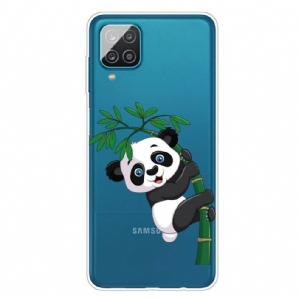 Handyhülle Für Samsung Galaxy A12 / M12 Nahtloser Panda Auf Bambus