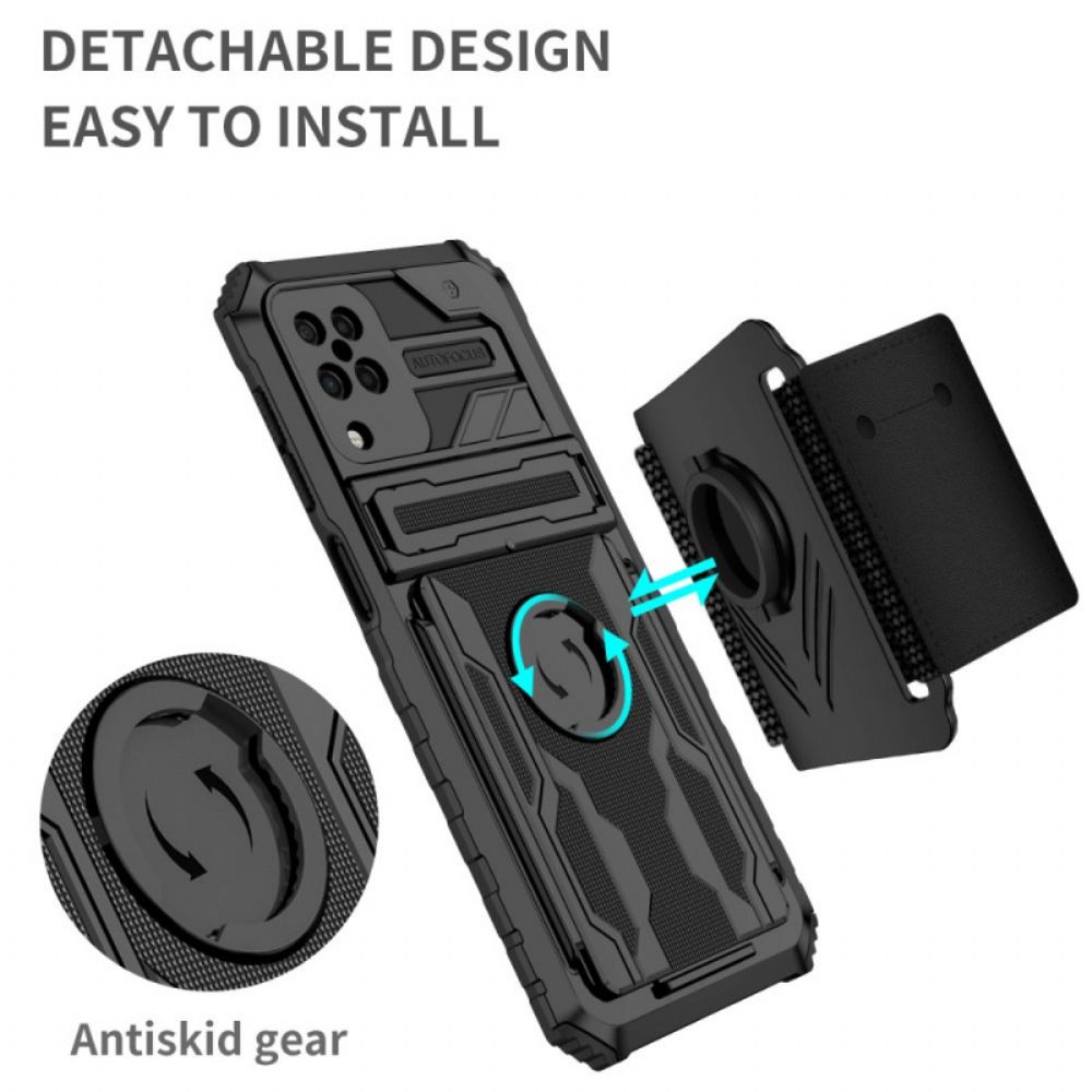 Handyhülle Für Samsung Galaxy A12 / M12 Steckkartenhalter Und Ständer