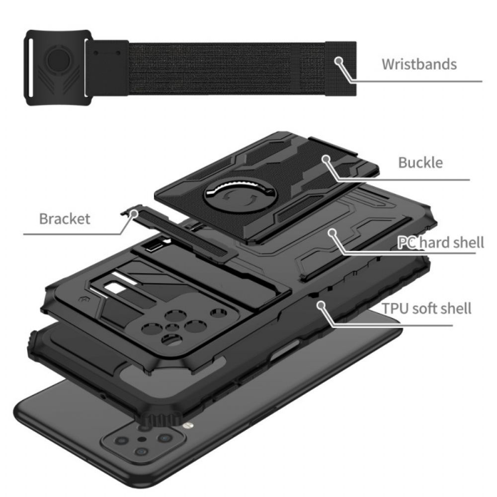 Handyhülle Für Samsung Galaxy A12 / M12 Steckkartenhalter Und Ständer