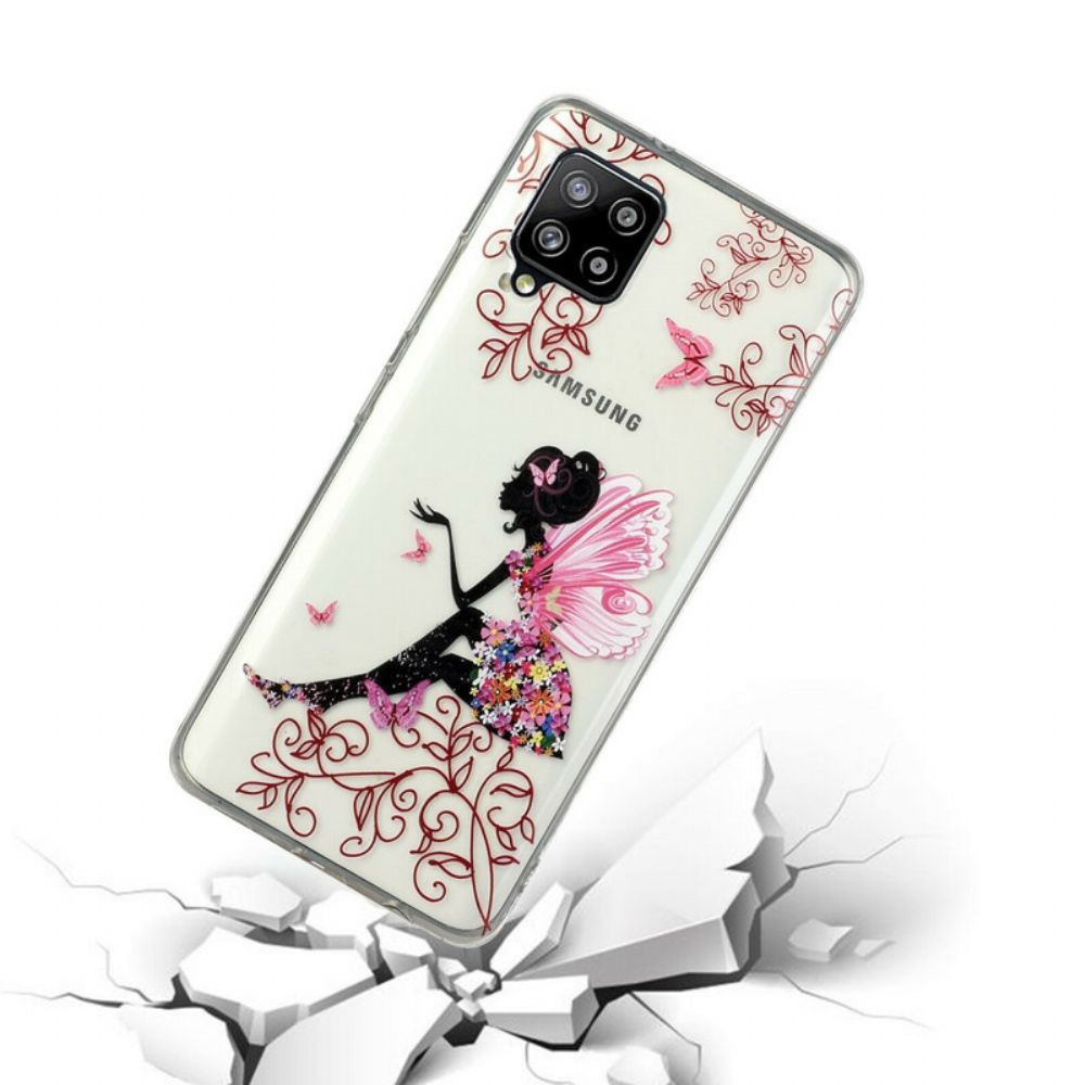 Handyhülle Für Samsung Galaxy A12 / M12 Transparente Blumenfee