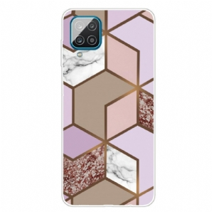 Hülle Für Samsung Galaxy A12 / M12 Geometrischer Marmor