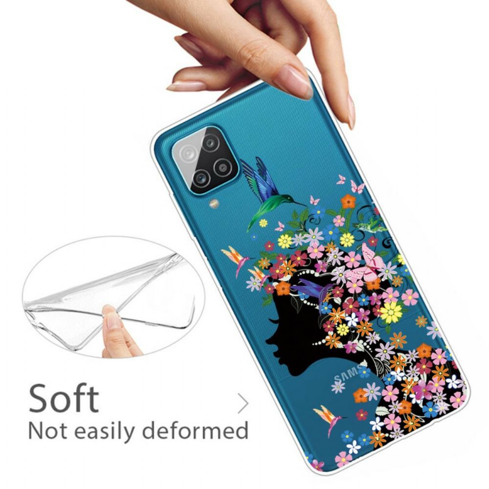 Hülle Für Samsung Galaxy A12 / M12 Hübscher Blütenkopf