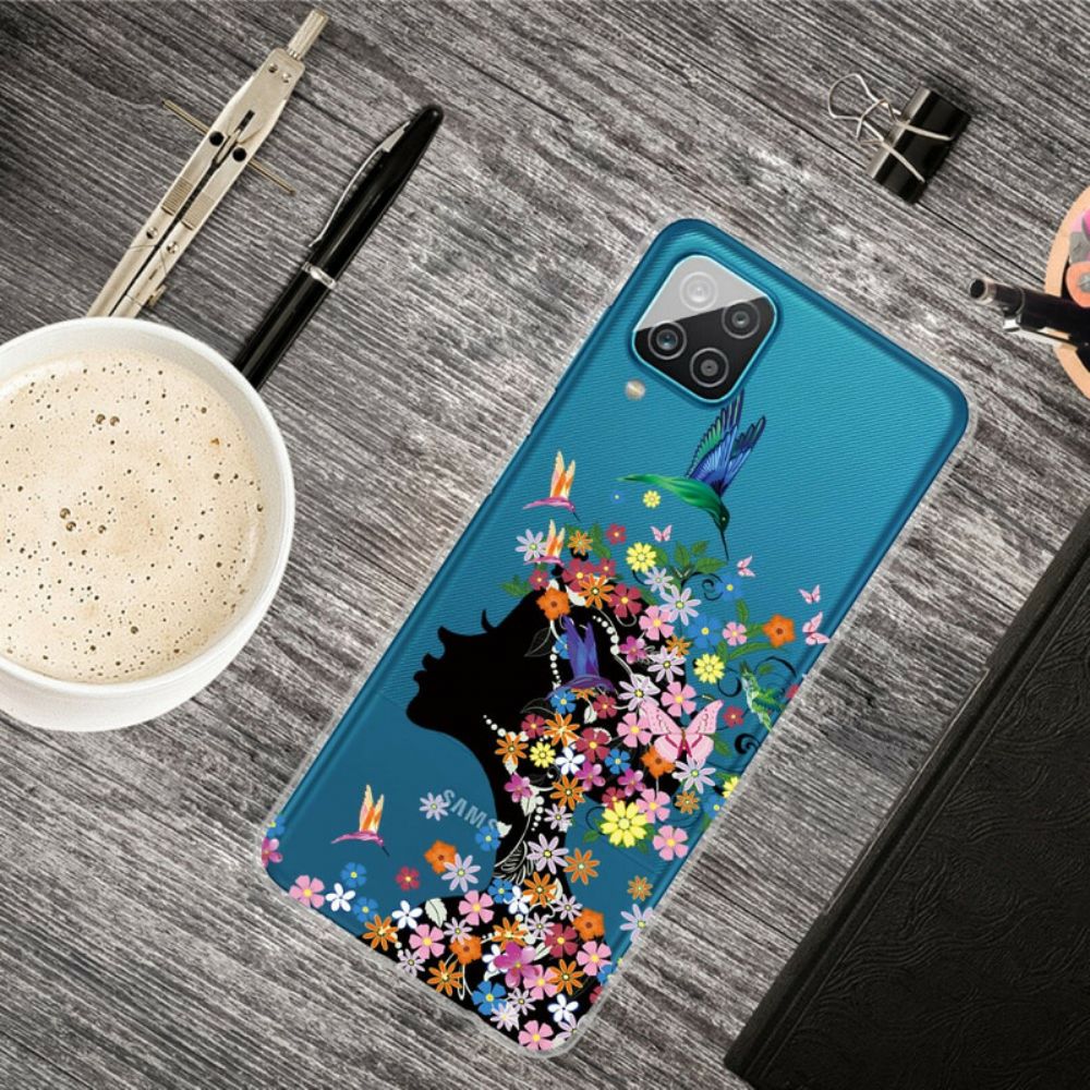 Hülle Für Samsung Galaxy A12 / M12 Hübscher Blütenkopf