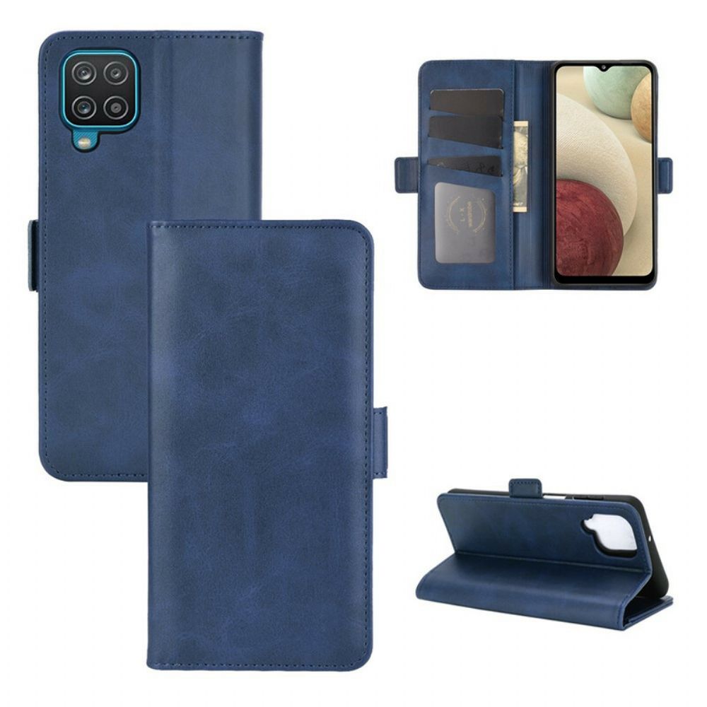 Lederhüllen Für Samsung Galaxy A12 / M12 Flip Case Doppelklappe