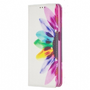 Schutzhülle Für Samsung Galaxy A12 / M12 Flip Case Aquarell Blume