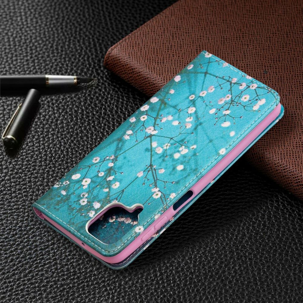 Schutzhülle Für Samsung Galaxy A12 / M12 Flip Case Blühende Zweige