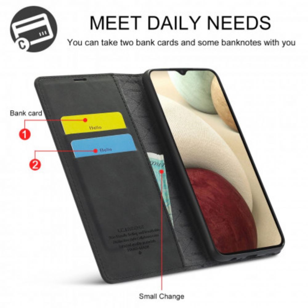 Schutzhülle Für Samsung Galaxy A12 / M12 Flip Case Lc.imeeke Ledereffekt
