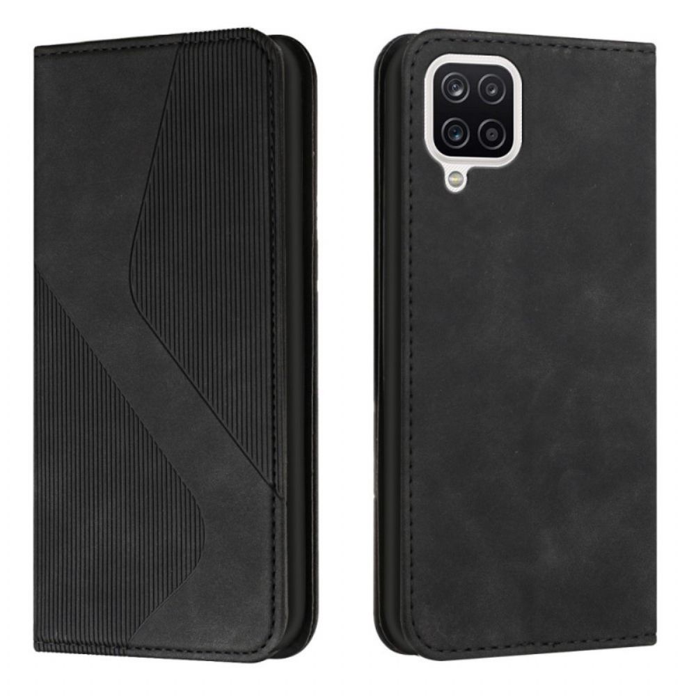 Schutzhülle Für Samsung Galaxy A12 / M12 Flip Case Lederoptik Im S-design