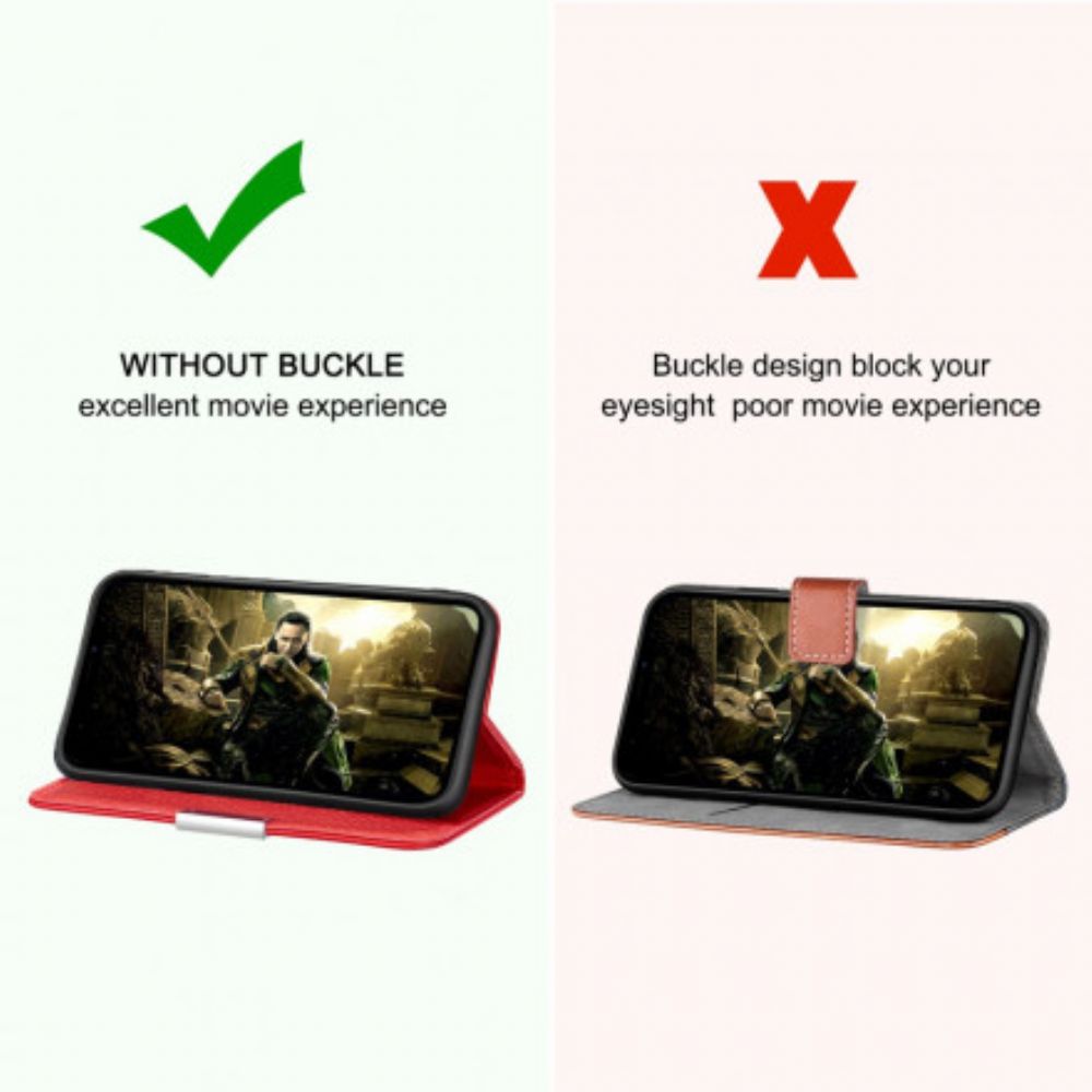 Schutzhülle Für Samsung Galaxy A12 / M12 Flip Case Ultraschickes Litschi-kunstleder