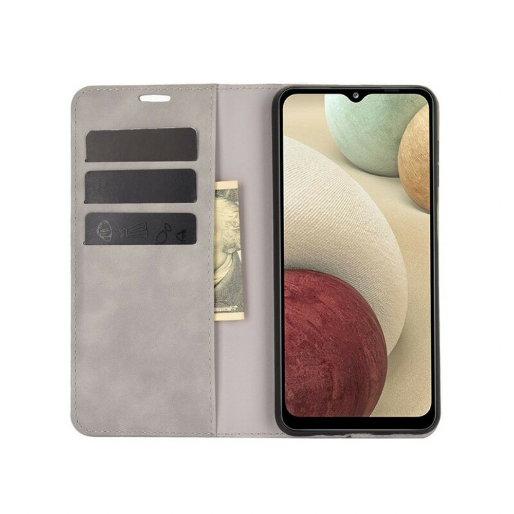 Schutzhülle Für Samsung Galaxy A12 / M12 Flip Case Weicher Ledereffekt