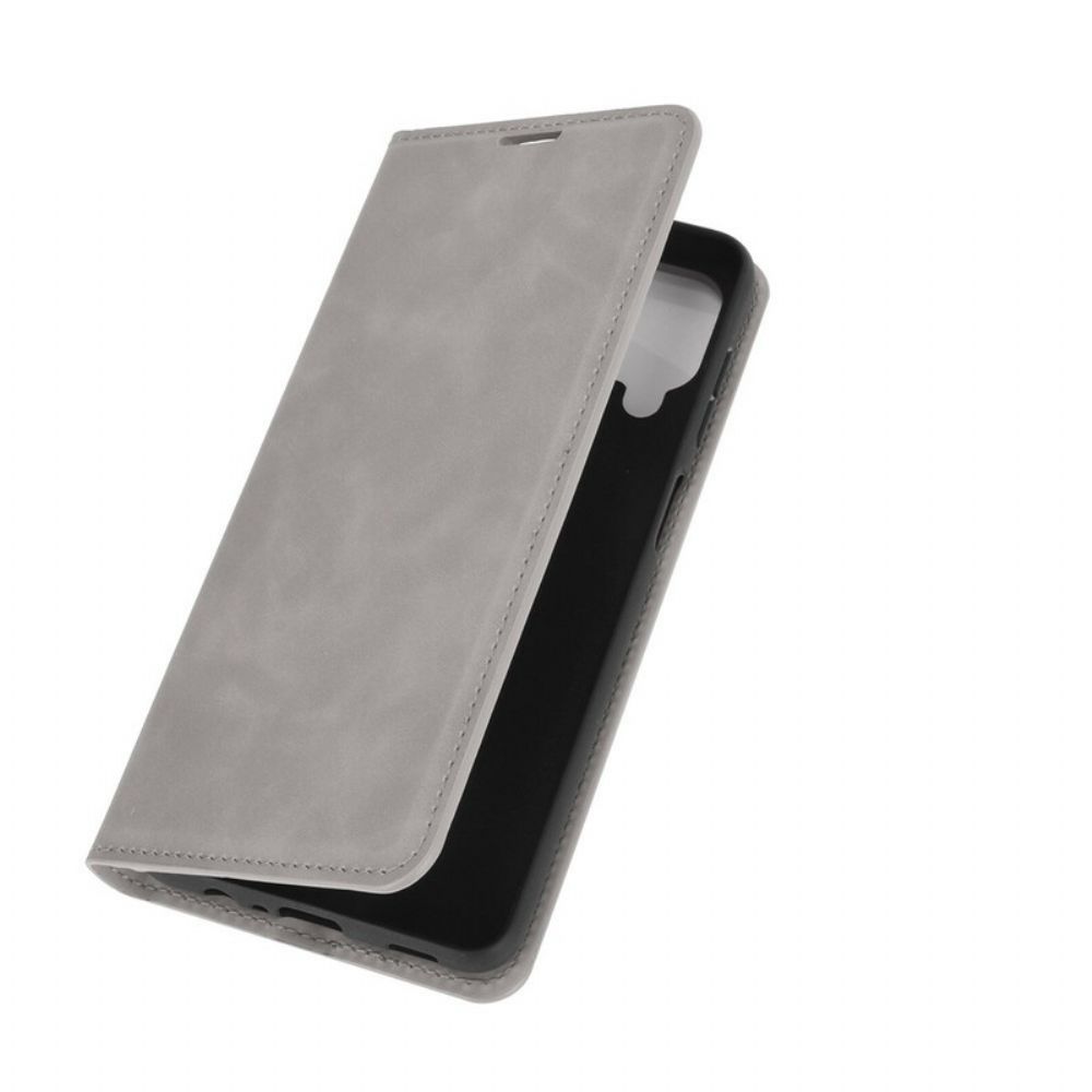 Schutzhülle Für Samsung Galaxy A12 / M12 Flip Case Weicher Ledereffekt