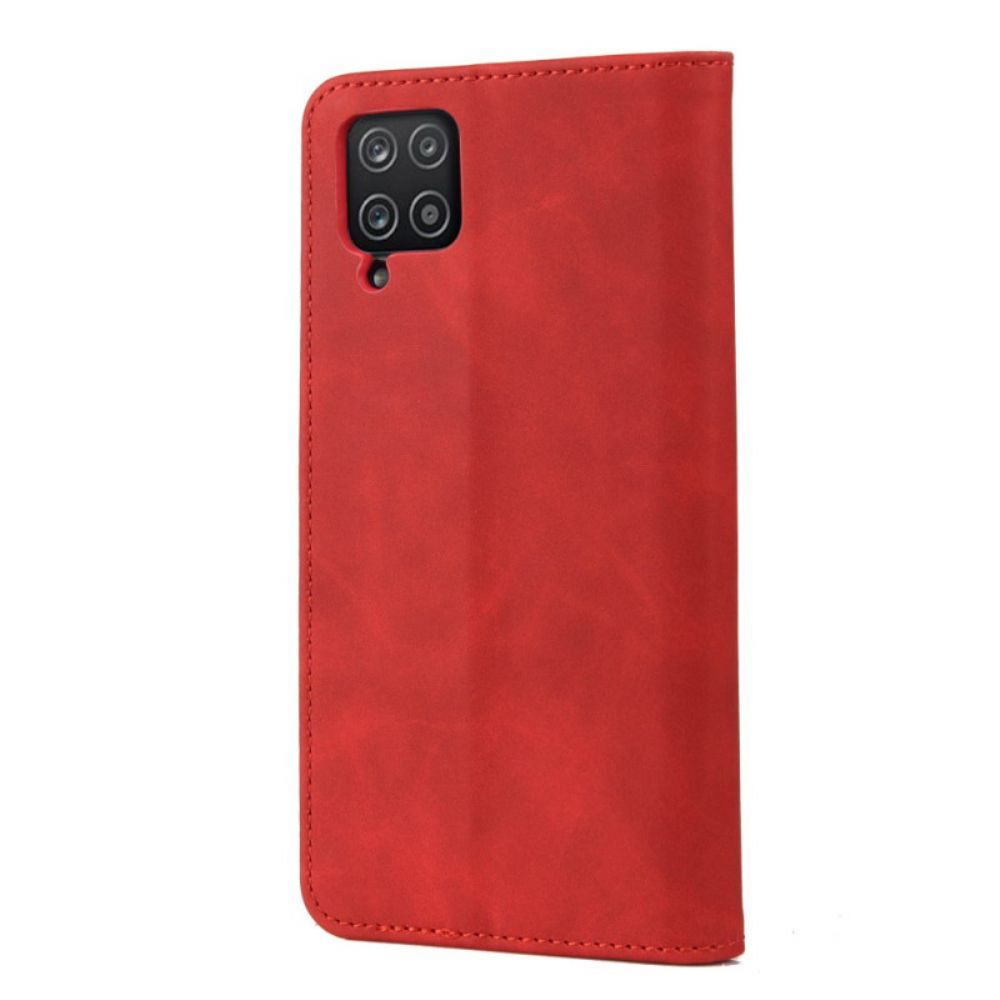 Schutzhülle Für Samsung Galaxy A12 / M12 Flip Case Zweifarbiger Business-ledereffekt