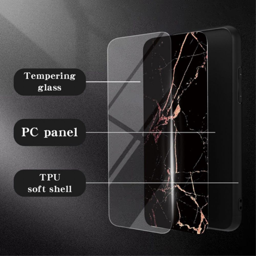 Hülle Samsung Galaxy A55 5g Handyhülle Gehärtetes Glas Mit Marmormuster