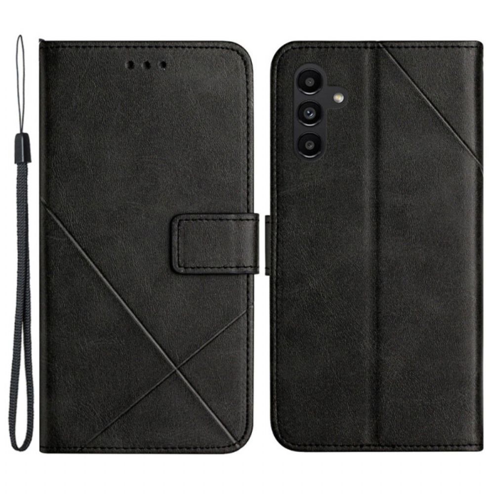 Lederhüllen Für Samsung Galaxy A55 5g Leinen Mit Riemen