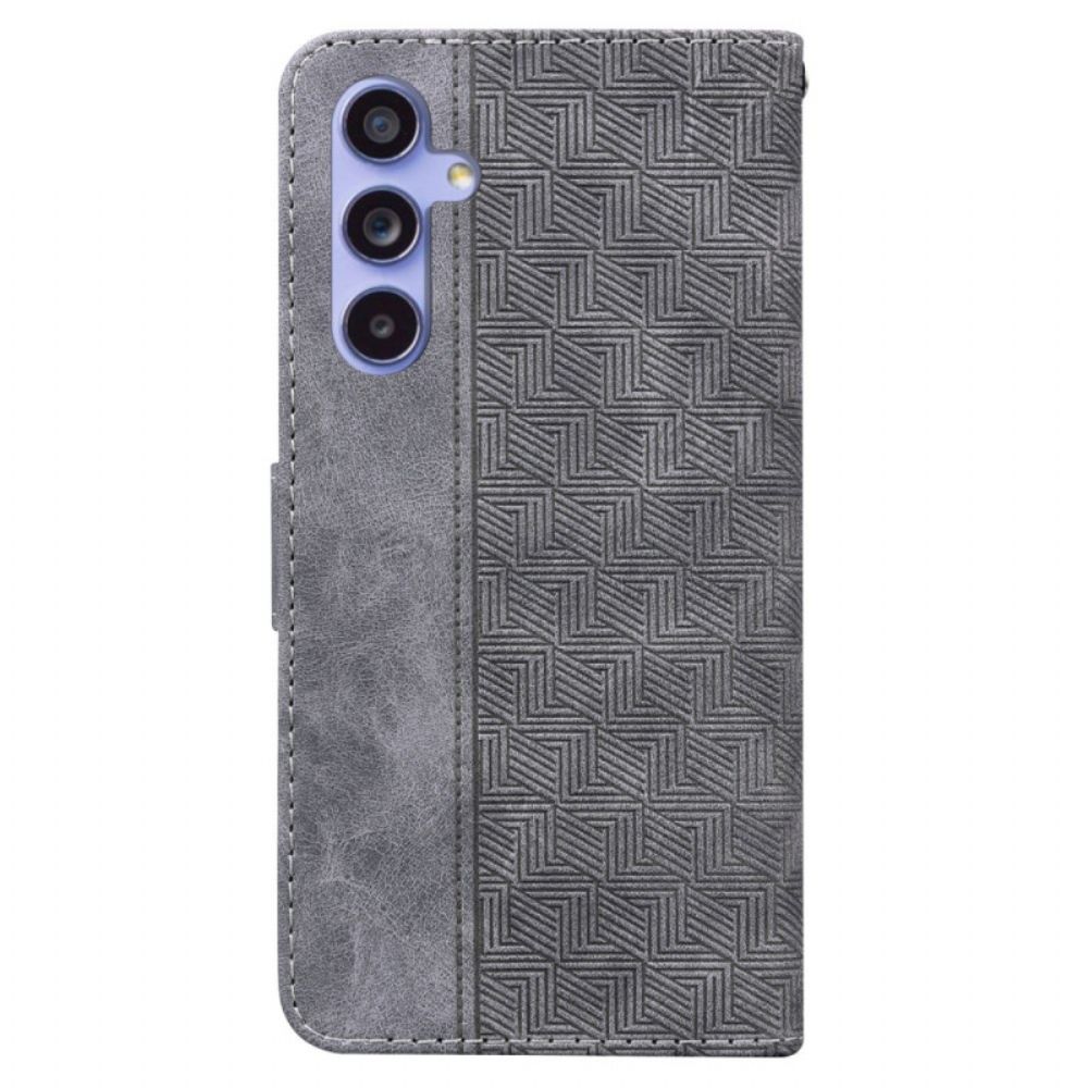Lederhüllen Samsung Galaxy A55 5g Gewebtes Riemenmuster
