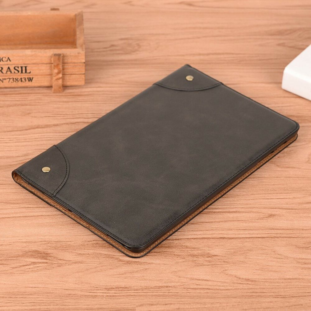 Case Für Samsung Galaxy Tab A 10.1 (2024) Vintage Nieten Aus Kunstleder
