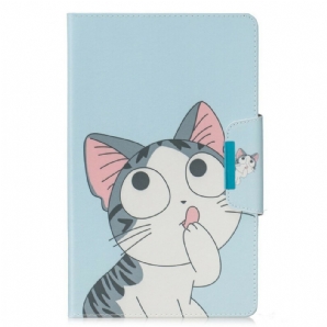 Flip Case Für Samsung Galaxy Tab A 10.1 (2024) Katzenverschluss-design