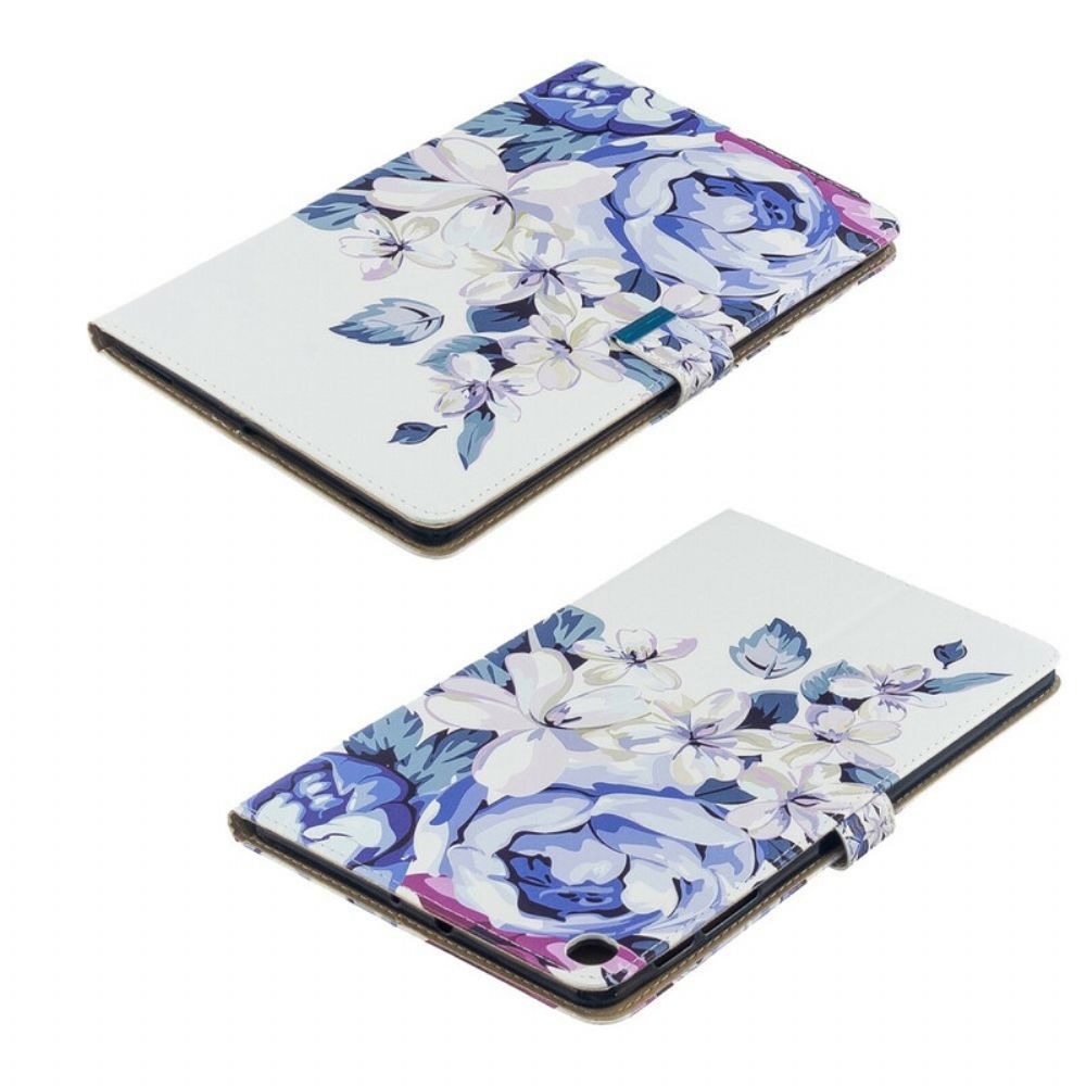 Flip Case Für Samsung Galaxy Tab A 10.1 (2024) Nur Blumen