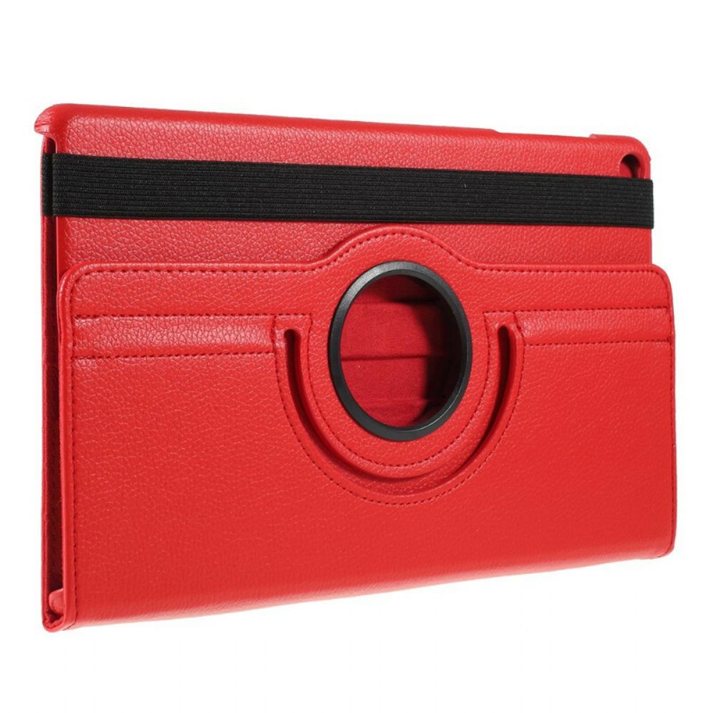 Flip Case Für Samsung Galaxy Tab A 10.1 (2024) Um 360° Drehbares Lychee-kunstleder