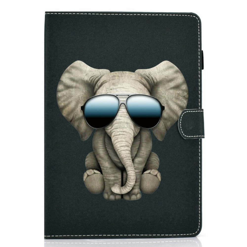 Lederhüllen Für Samsung Galaxy Tab A 10.1 (2024) Elefant Inkognito