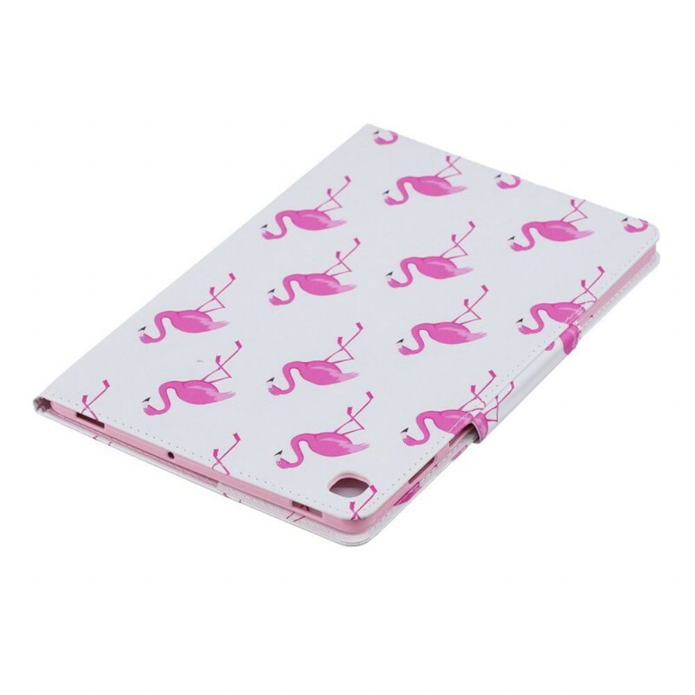 Lederhüllen Für Samsung Galaxy Tab A 10.1 (2024) Flamingos