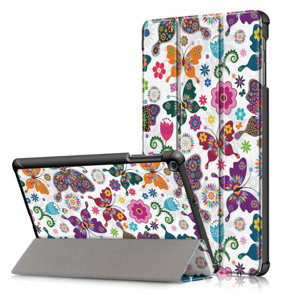 Schutzhülle Für Samsung Galaxy Tab A 10.1 (2024) Verbesserte Schmetterlinge Und Blumen