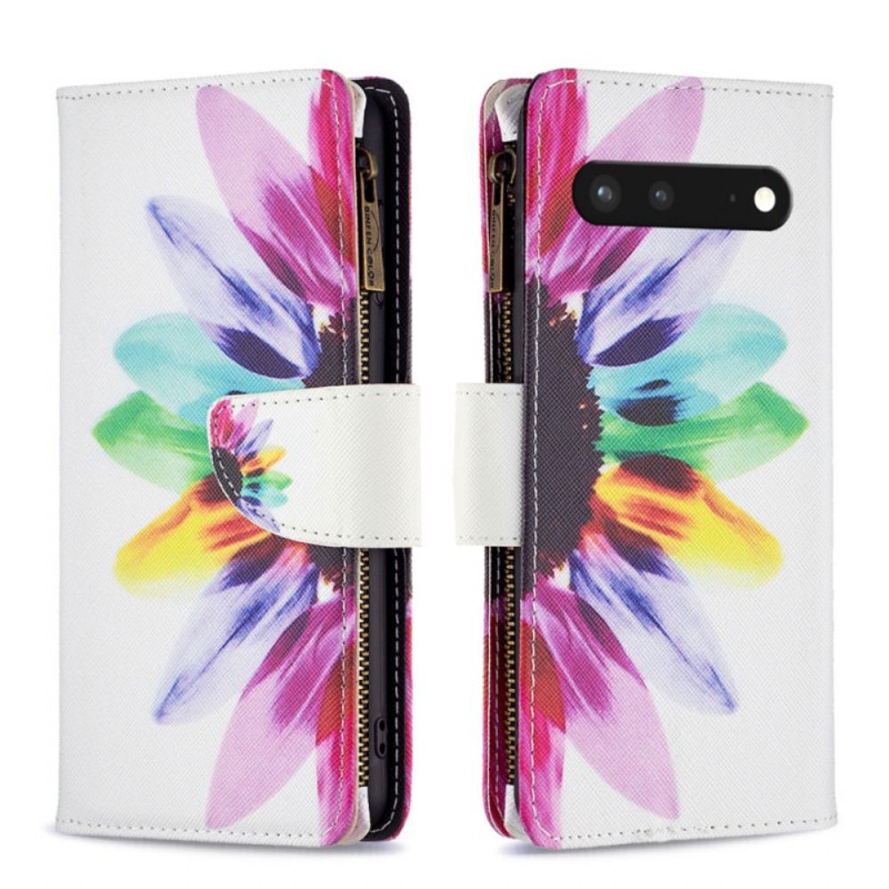 Flip Case Für Google Pixel 7 Brieftasche Geldbeutel Mit Blumen
