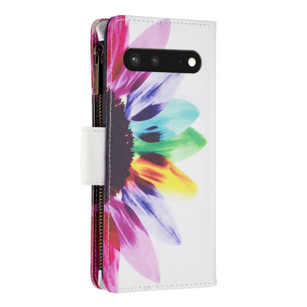 Flip Case Für Google Pixel 7 Brieftasche Geldbeutel Mit Blumen