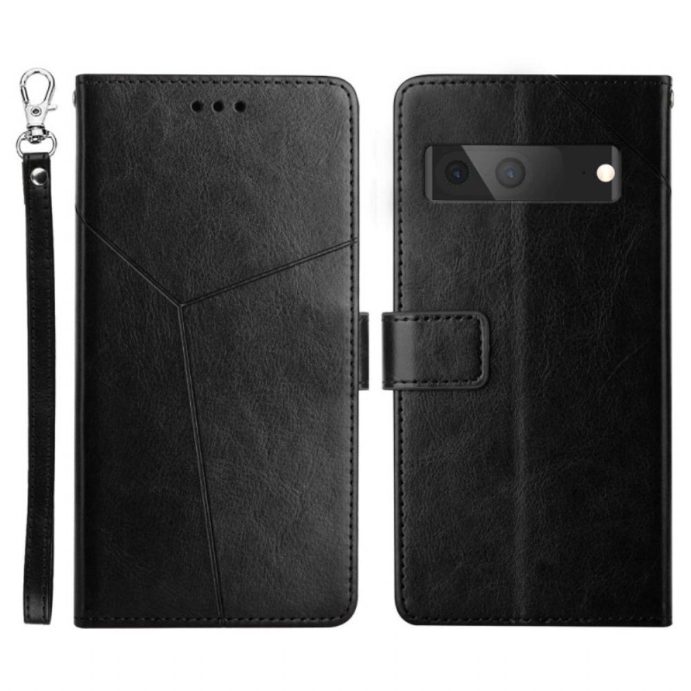 Flip Case Für Google Pixel 7 Mit Kordel Y-riemen-design