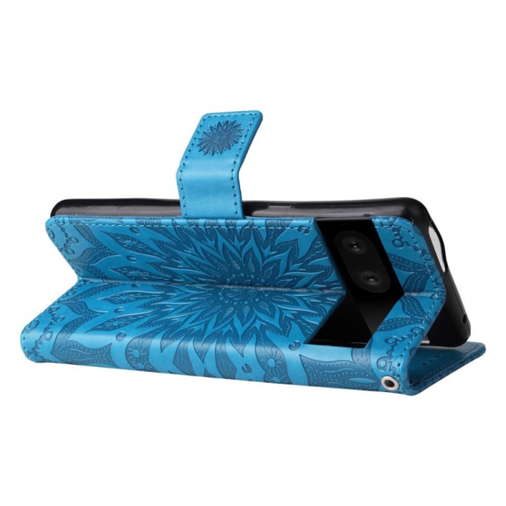 Flip Case Für Google Pixel 7 Sonne Mit Lanyard
