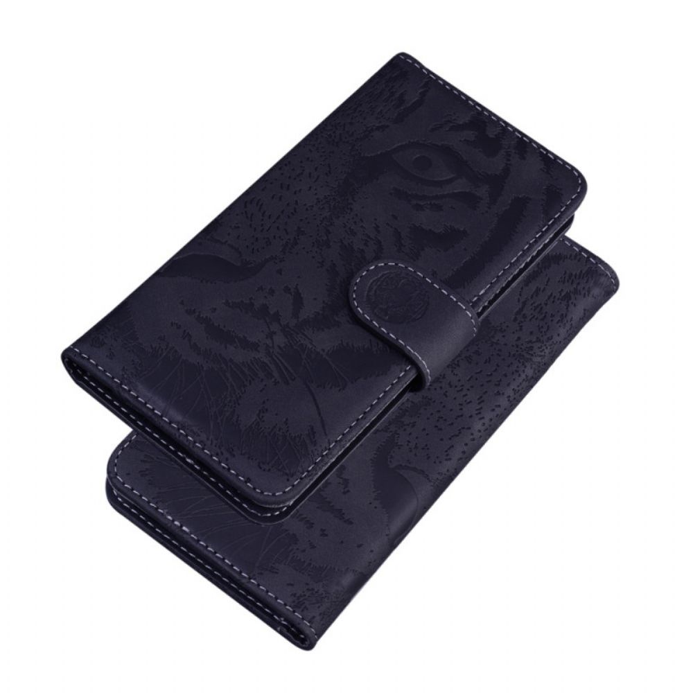 Flip Case Für Google Pixel 7 Tigerdruck