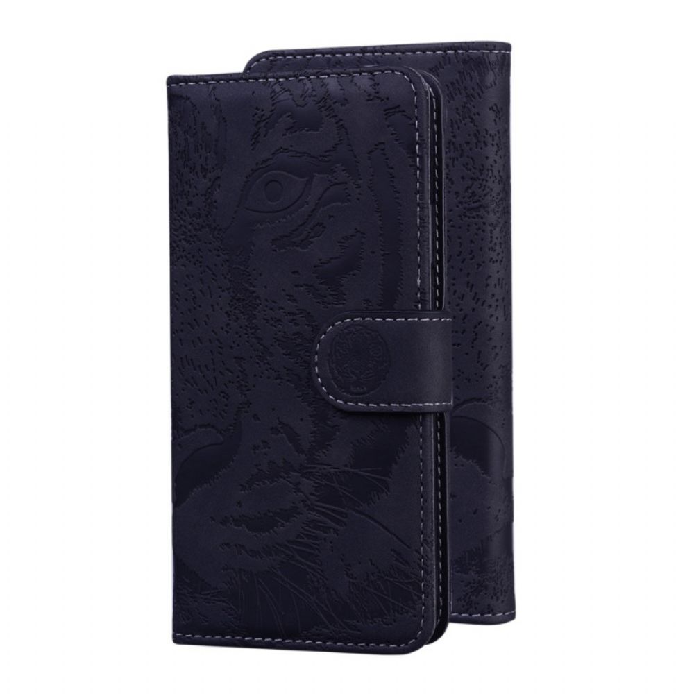 Flip Case Für Google Pixel 7 Tigerdruck
