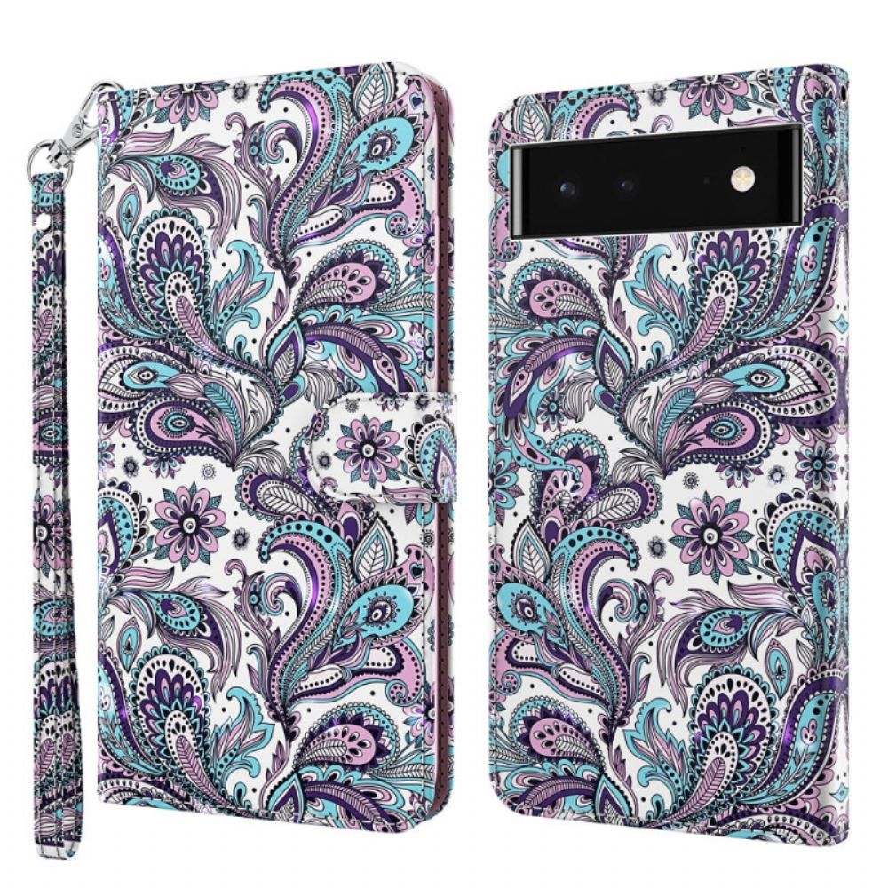 Lederhüllen Für Google Pixel 7 Paisley-muster