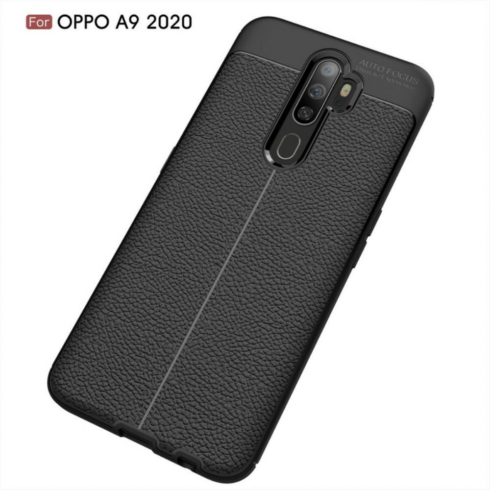 Hülle Für Oppo A9 2024 / A5 2024 Doppellinie Litschi-leder-effekt