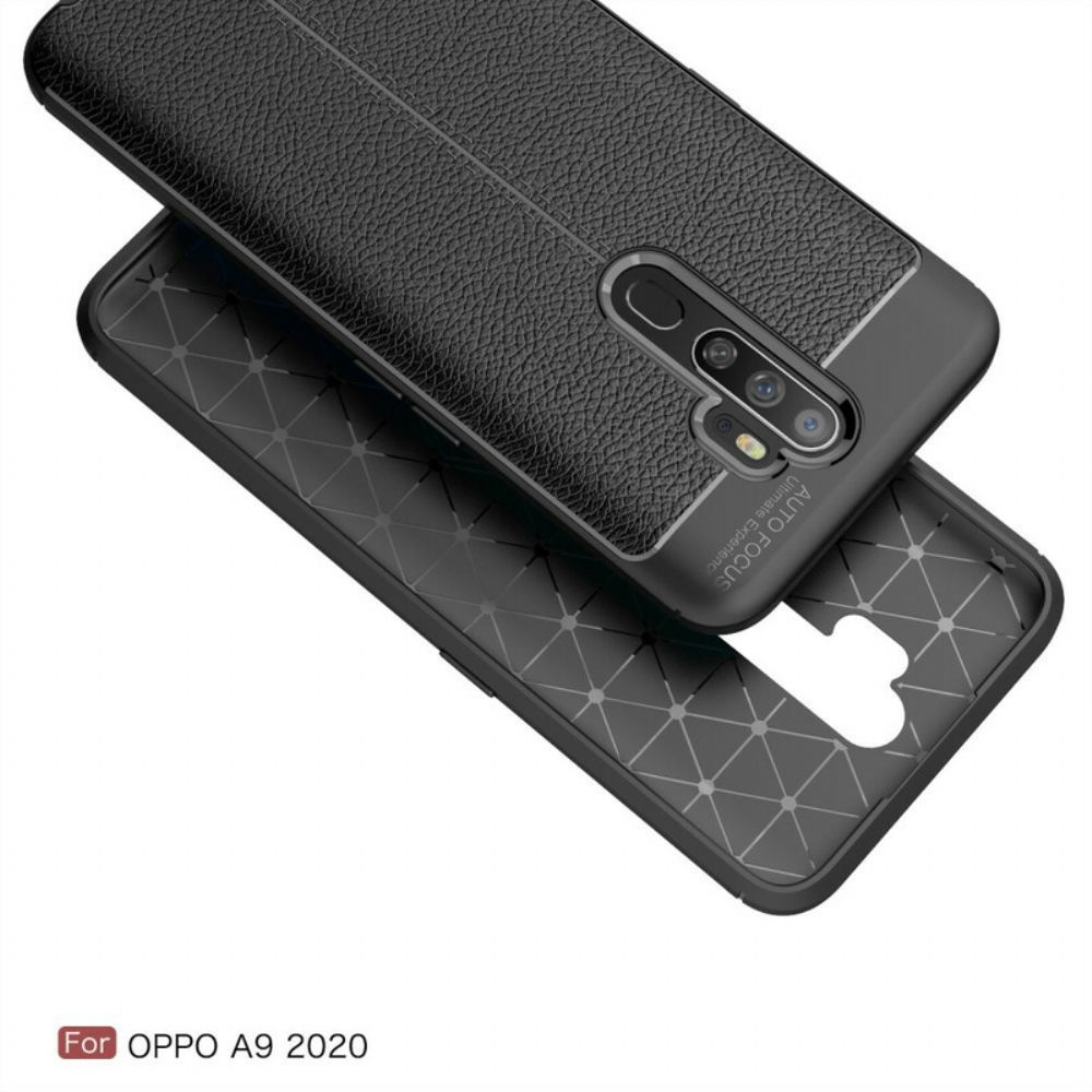 Hülle Für Oppo A9 2024 / A5 2024 Doppellinie Litschi-leder-effekt