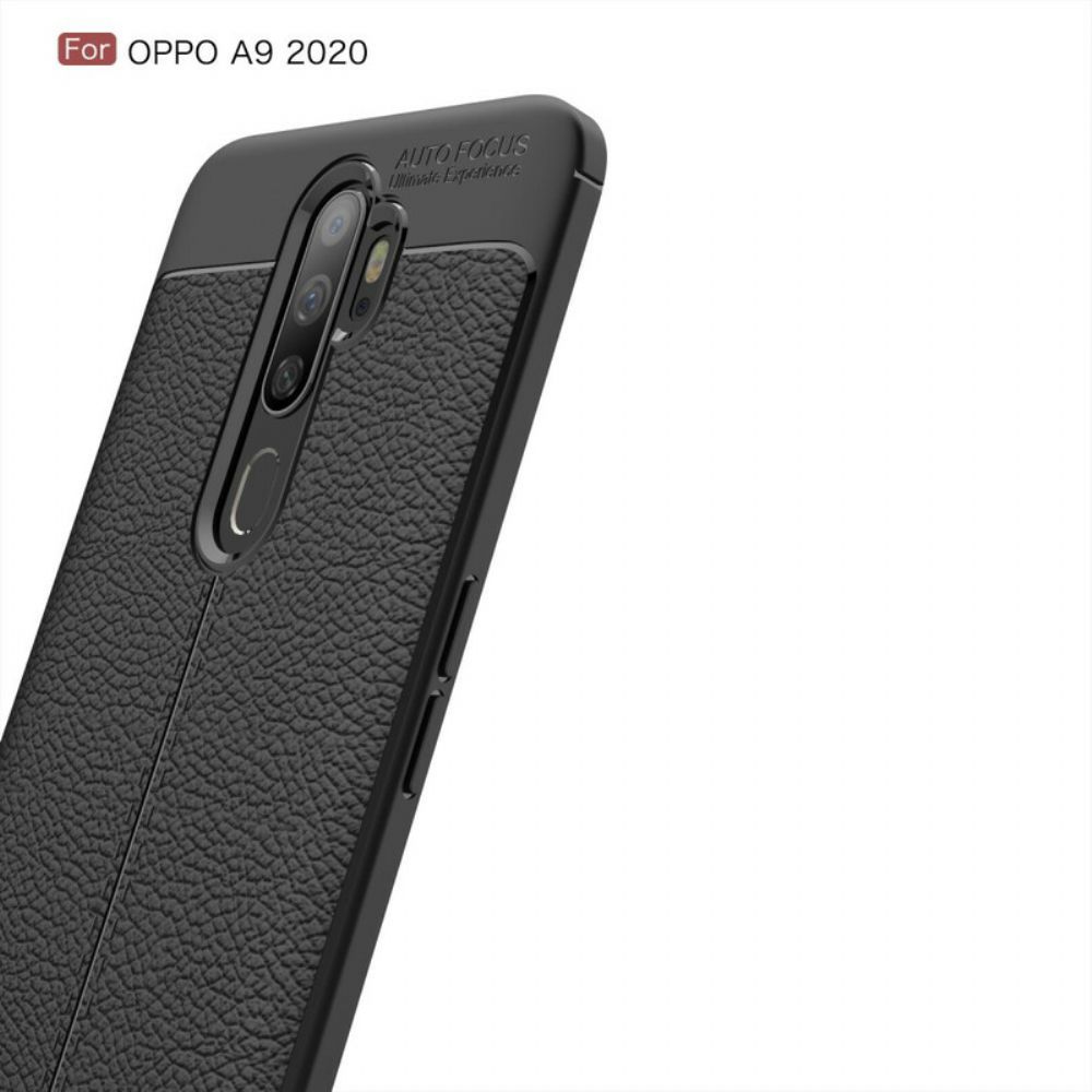 Hülle Für Oppo A9 2024 / A5 2024 Doppellinie Litschi-leder-effekt