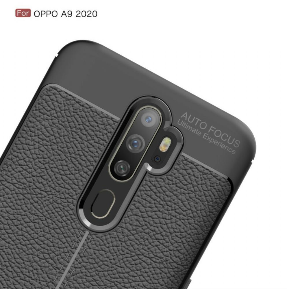 Hülle Für Oppo A9 2024 / A5 2024 Doppellinie Litschi-leder-effekt