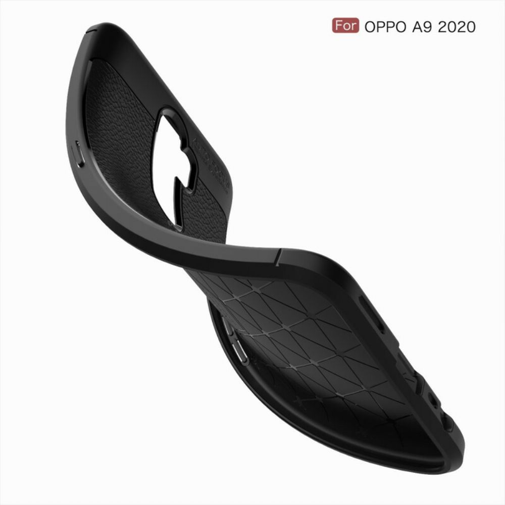 Hülle Für Oppo A9 2024 / A5 2024 Doppellinie Litschi-leder-effekt
