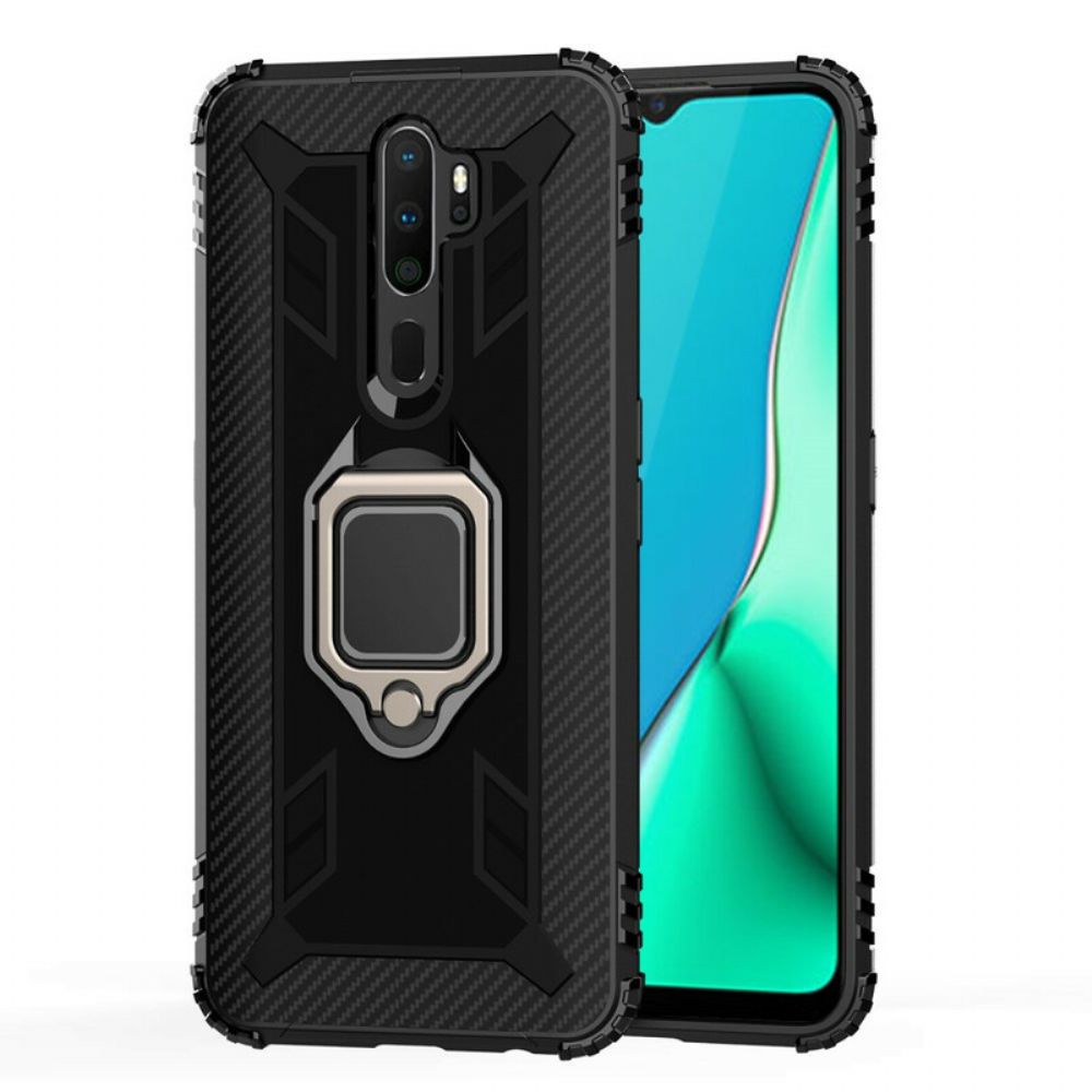 Hülle Für Oppo A9 2024 / A5 2024 Ring Und Kohlefaser